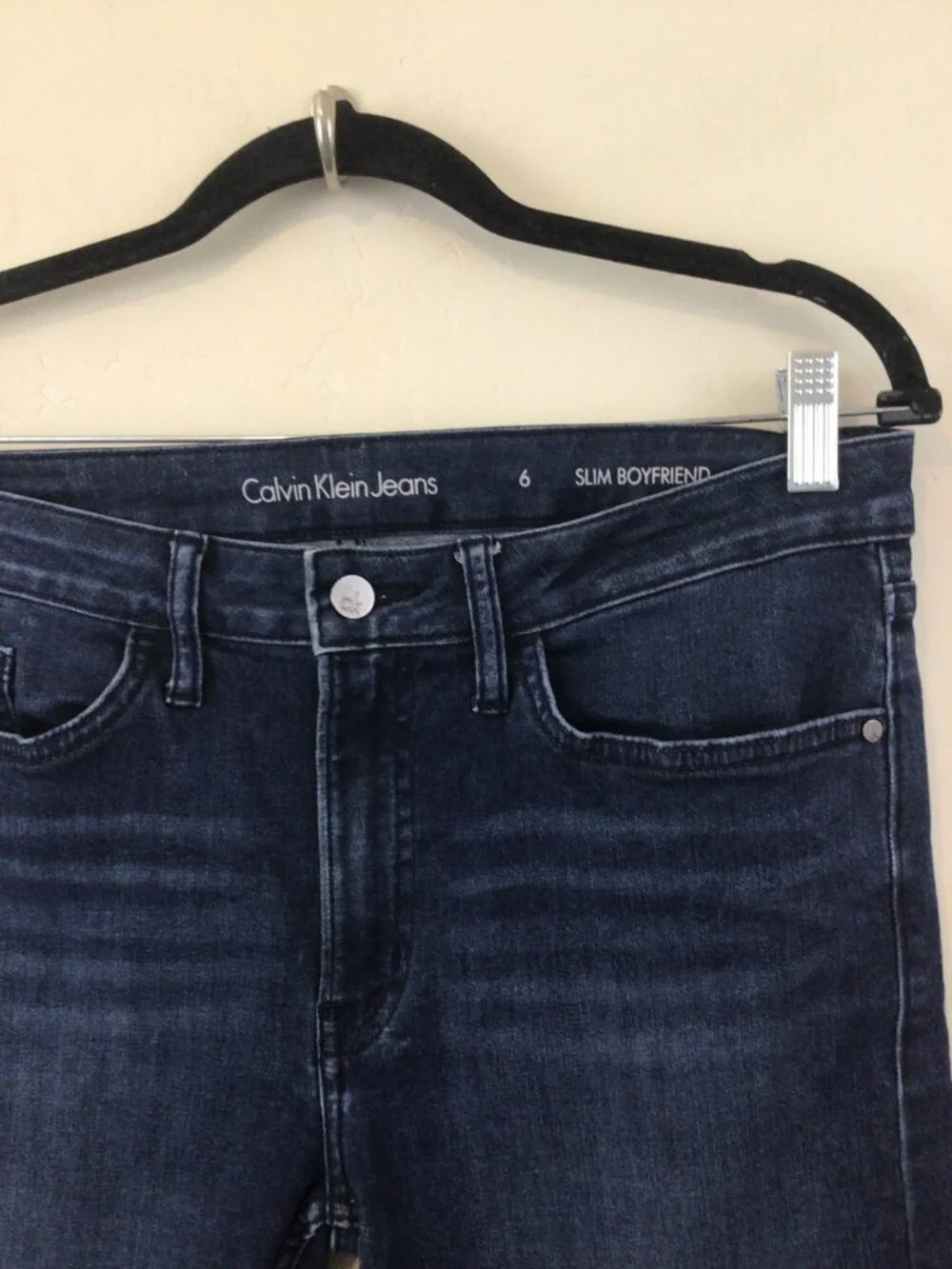 Calvin Klein Jeans Slim Boyfriend Blue Jeans Size 6 - Picture 2 of 5